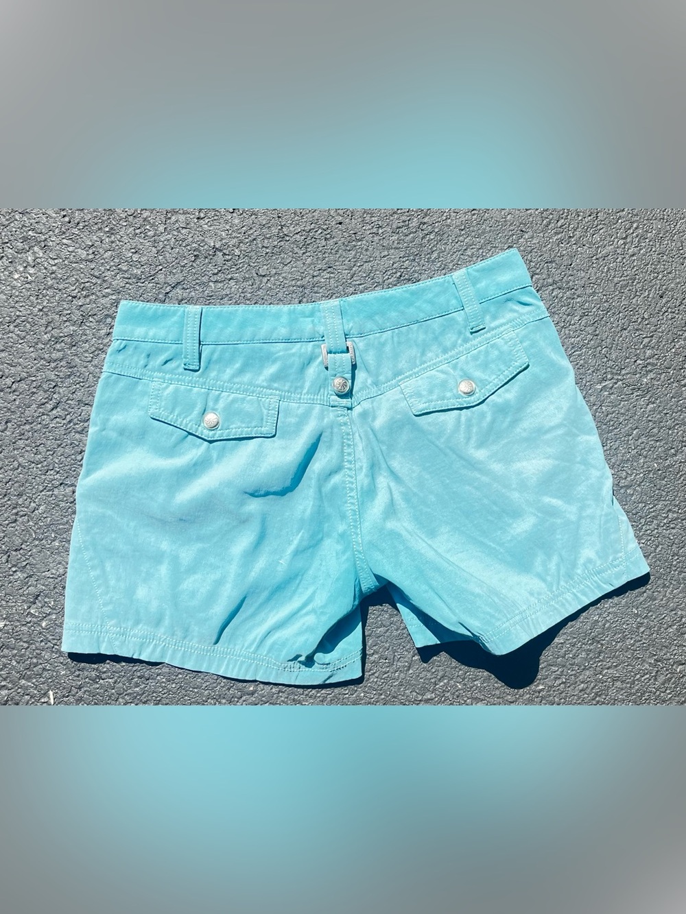 Athleta 4’ Inseem Dipper Hiking Bermuda Athletic Shorts Seafoam green Size 2 - Picture 8 of 9